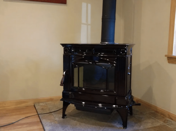 Wood stove installation