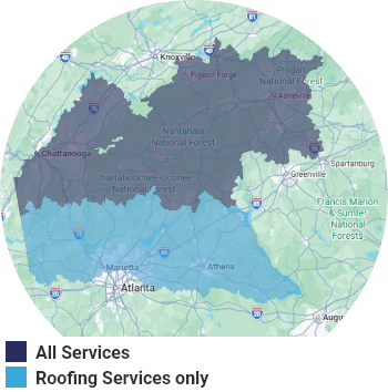 RRG Roofing & Gutters service area