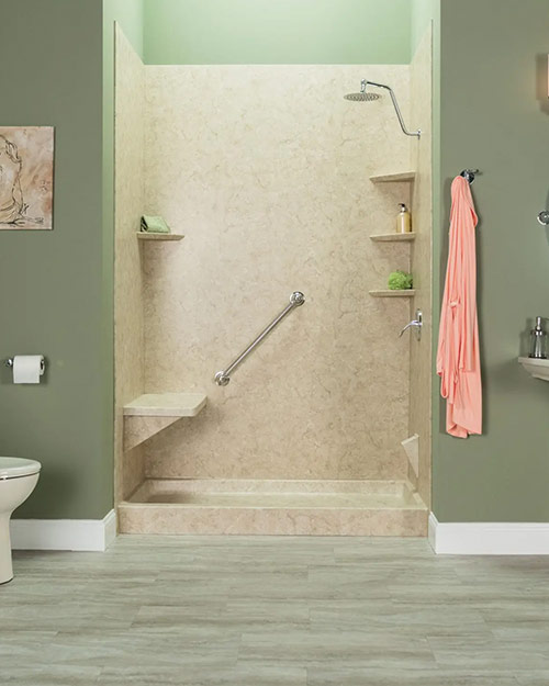 Bath to shower conversion service by Premier Showers in Indiana and Michigan