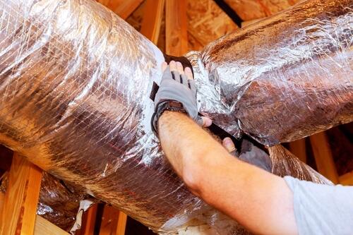 closeup of ductwork