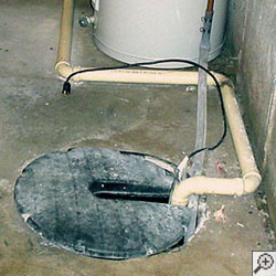 An unplugged sump pump that lead to basement flooding.