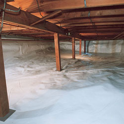 A sealed and encapsulated crawl space system