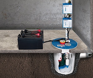 a battery backup sump pump system in Repentigny