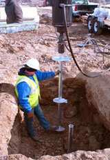 Helix Anchor Contractor During a Montreal installation