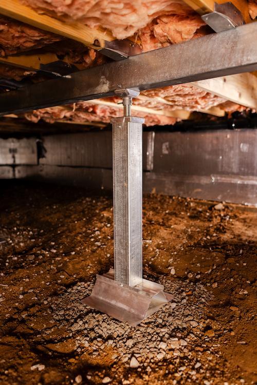 Crawl Space Jacks for Sagging Montreal Crawl Space