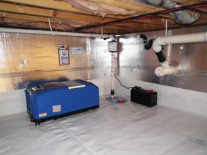 Crawl space drainage & dehumidification in Geneva