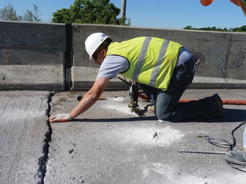 PolyLevel used to fix highway cracks