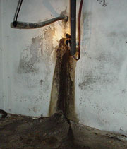 A Basement Pipe Penetration in Grand Junction, Later Repaired with a Urethane Seal