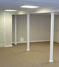 Smartpost colum wrap on a basement in Clifton