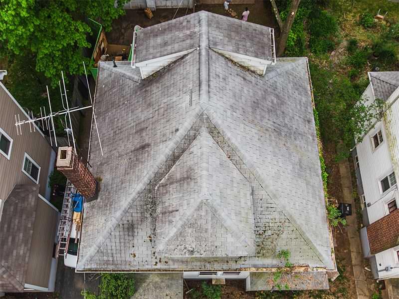 Before roof cleaning