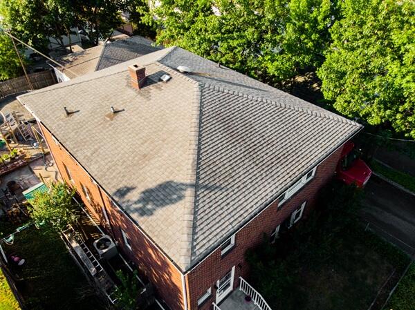 Roof inspection Damaged roof in West Hartford