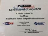 Profoam Certification