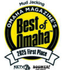 Best of Omaha 2025 - First Place Mudjacking