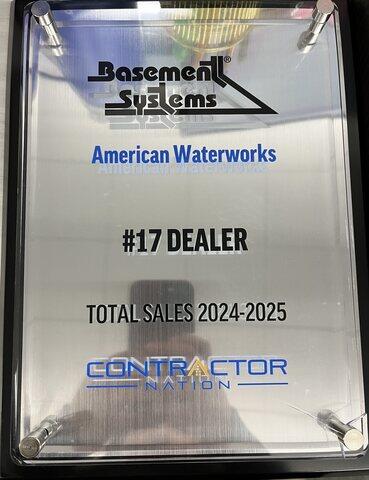 Basement Systems #17 Dealer for Total Sales in 2024-2025