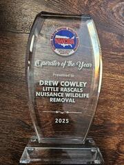Drew Cowleys Wins Operator of the Year Award from the National Wildlife Control Operations Association