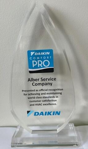 Daikin Comfort Pro Award