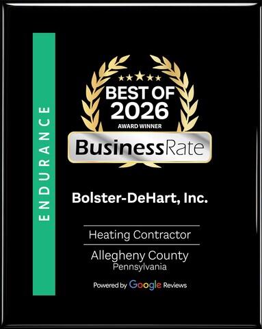  Business Rate - 2026 Award Top Heating Contractor of Allegheny County 