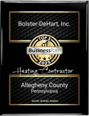  Business Rate - 2025 Award Top 3 Heating Contractor of Allegheny County 