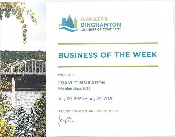 Business Of The Week - July 20th - July 24th, 2026 Greater Binghamton Chamber of Commerce