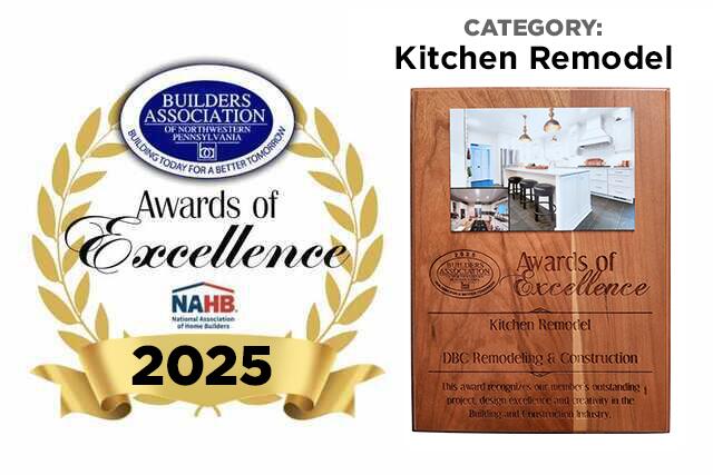 Builders Association of Northwestern Pennsylvania 2025 Award for Kitchen Remodel