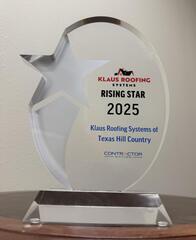 Klaus Roofing Systems of Texas Hill Country Earns Rising Star Award