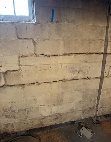 PowerBrace Installation in Cobleskill, NY - Before Photo