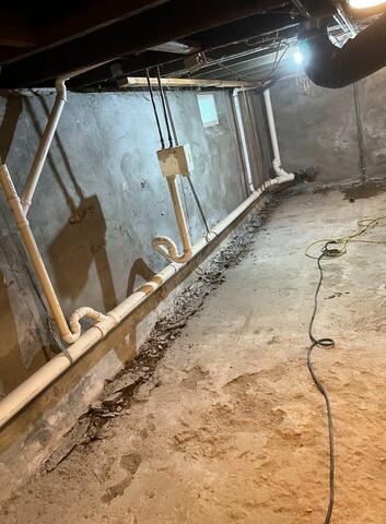 Basement Waterproofing in Rotterdam, NY - Before Photo