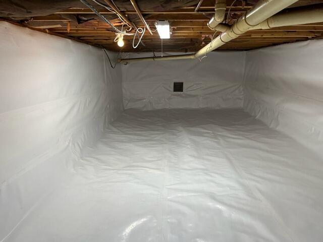 Installing a CleanSpace Liner in a CrawlSpace in Ballston Lake, NY - After Photo
