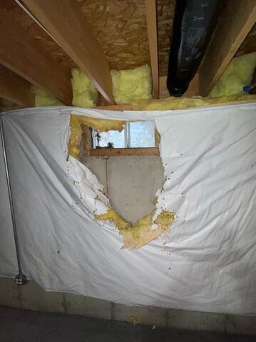 Egress Window Installation in Queensbury, NY - Before Photo