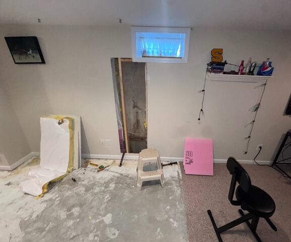 Egress Window Installation in Malta, NY - Before Photo