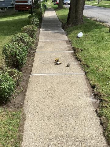 Sinking Sidewalk in Canajoharie, NY - After Photo