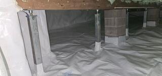 Supporting Damp and Sagging Floors in a Crawlspace in Roxbury, NY