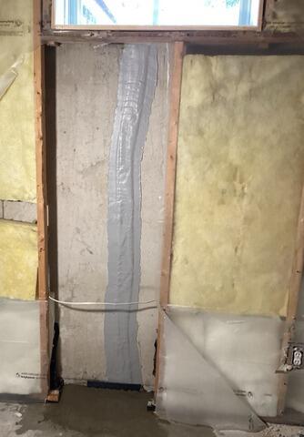 Poured Concrete Wall Crack Repair - Crediton - After Photo