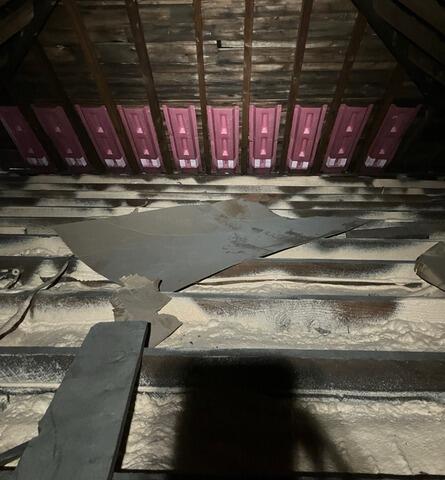 Complete Attic Insulation Upgrade in Aylmer, ON - Before Photo