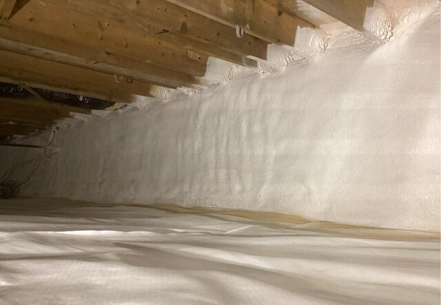 Spray Foam Insulation added to a Crawl Space -  Mooretown, ON - After Photo