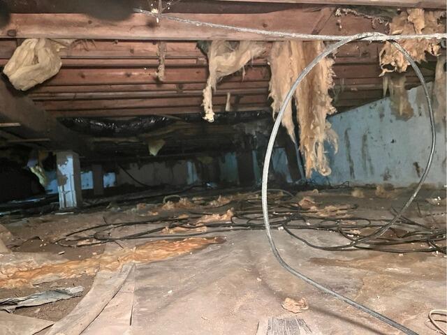 Spray Foam Insulation added to a Crawl Space -  Mooretown, ON - Before Photo