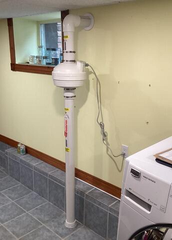 Radon Gas Mitigation in Forest, ON - After Photo