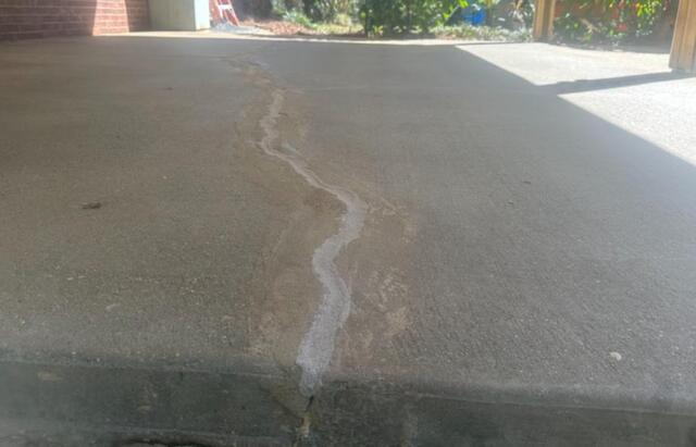 Large Patio Crack in Hattiesburg, MS - After Photo