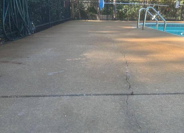 Patio Cracks in Hattiesburg, MS - Before Photo