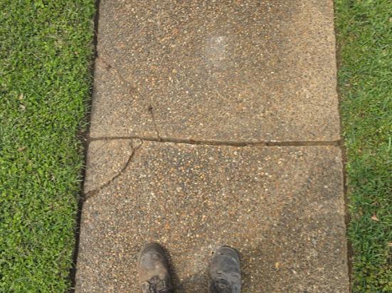 Cracking Walkway in Madison, MS - Before Photo