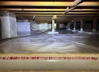 Abita Springs Crawl Space with Falling Insulation