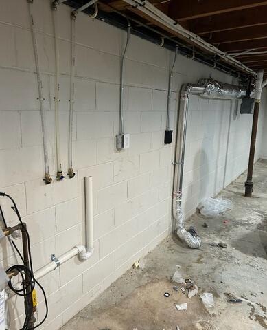 Permanent Basement Waterproofing for a Mankato, MN Home - Before Photo