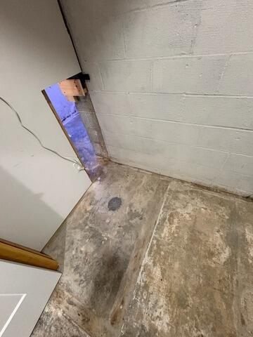Basement Waterproofing in Hendersonville, TN - Before Photo