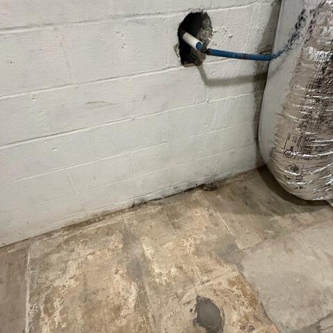 Basement Waterproofing in Hendersonville, TN - Before Photo