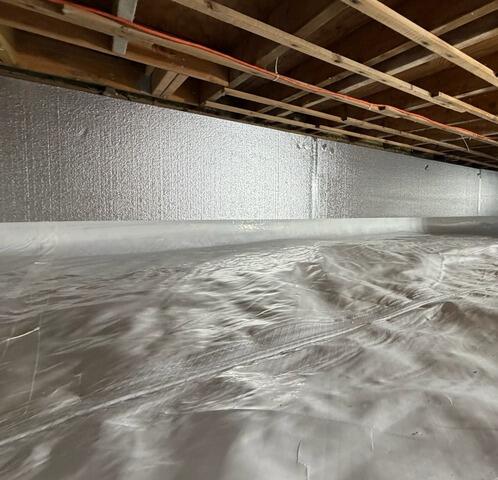 Crawl Space Encapsulation and Insulation in East Hampton, NY - After Photo
