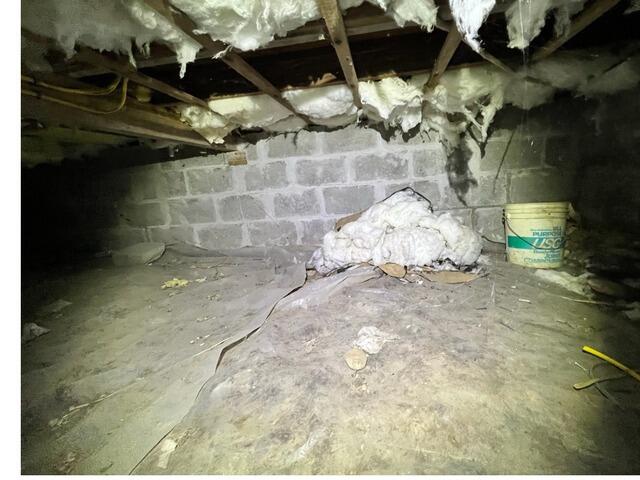 Crawl Space Encapsulation and Insulation in East Hampton, NY - Before Photo