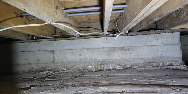 Crawlspace Condition on Salt Spring Island - Before Photo