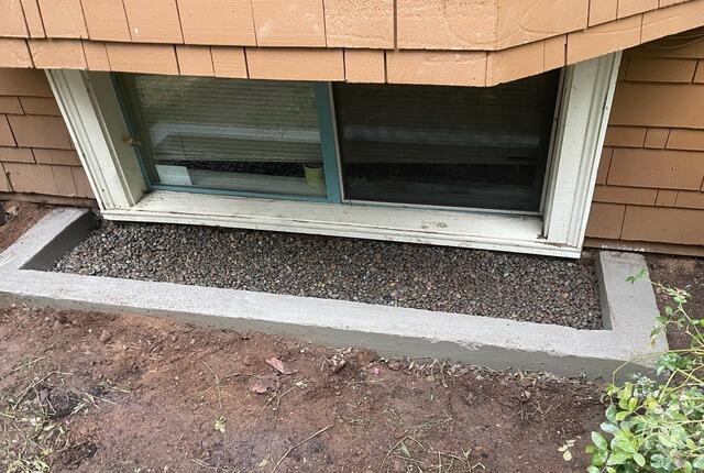 Custom Concrete Basement Window Well - Portland, OR - After Photo