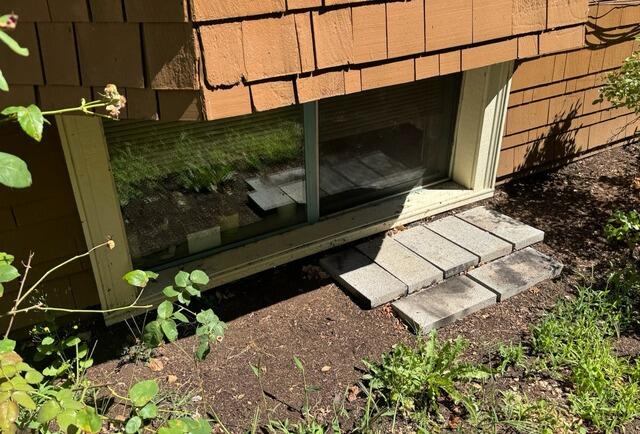 Custom Concrete Basement Window Well - Portland, OR - Before Photo