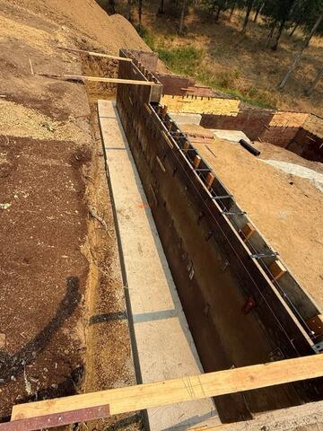 Professional Waterproofing of Below-Grade Foundation Wall - Carlton, OR - Before Photo